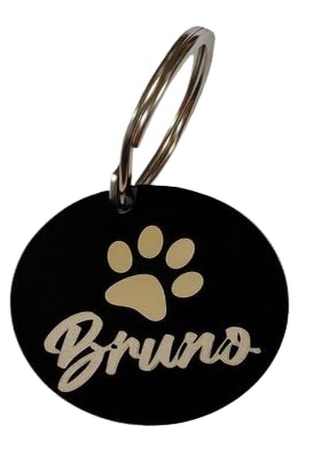 F Studio بطاقة تعريف للكلاب من الأكريليك المقاوم للماء من F Studio | بطاقة تعريف خفيفة الوزن محفورة لطوق الحيوانات الأليفة | بطاقة تعريف مخصصة مقاومة للصدأ للكلاب والقطط والجراء | بطاقة تعريف للحيوانات الأليفة - 3.5 × 3.5 سم - Image 2